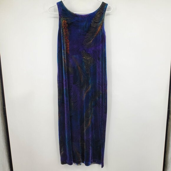 Vintage Popovitch Studio Velvet Peacock Whimsigoth Witchy Core Dress Set Small - Picture 2 of 12